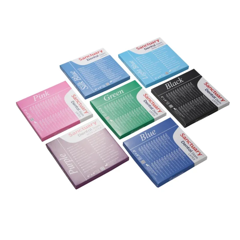 Digues sans latex naturel vert 15,2 x 15,2 cm - Boîte de 36 – Image 2