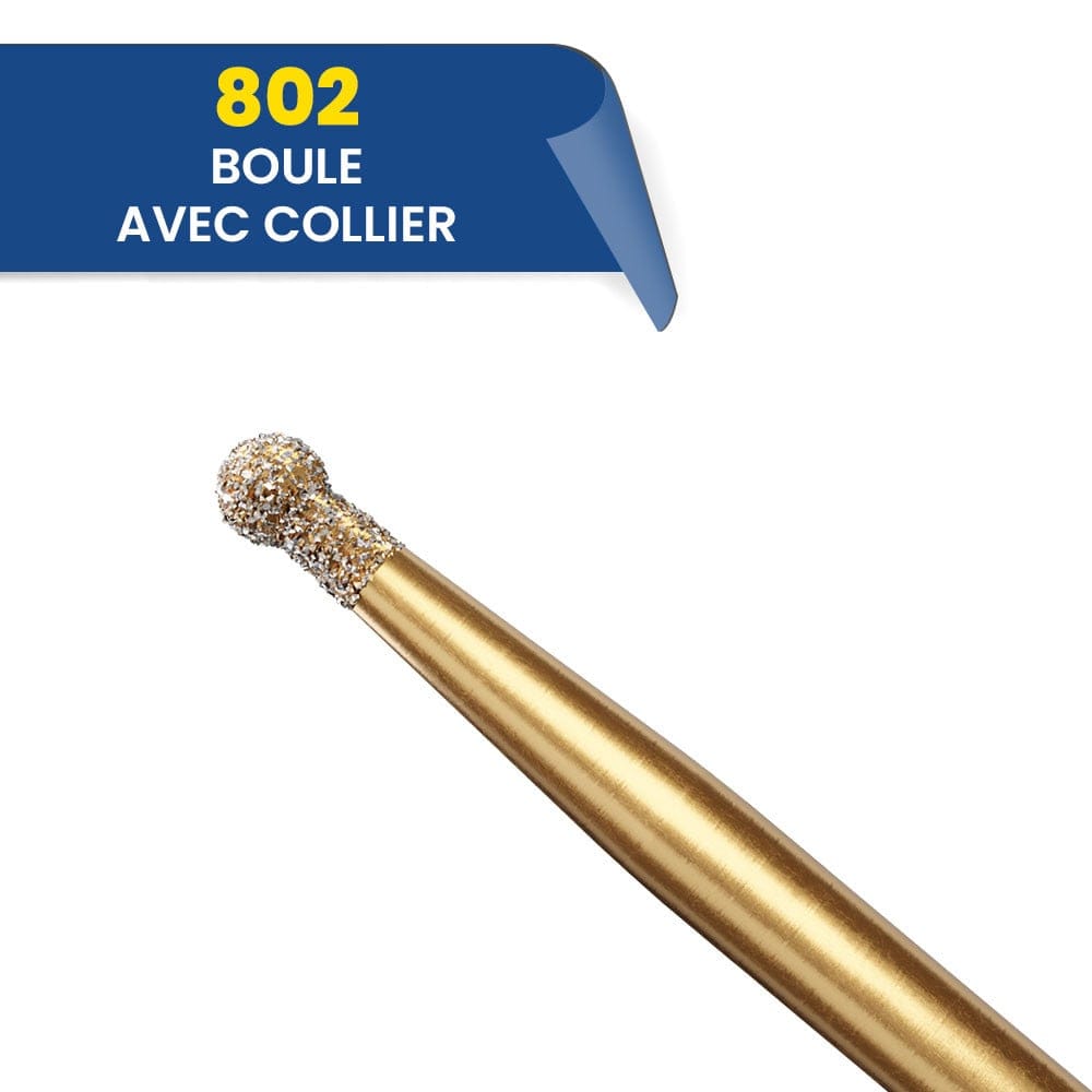 Fraises diamantée Boule & collier G802 (Bte de 5) – Diatech