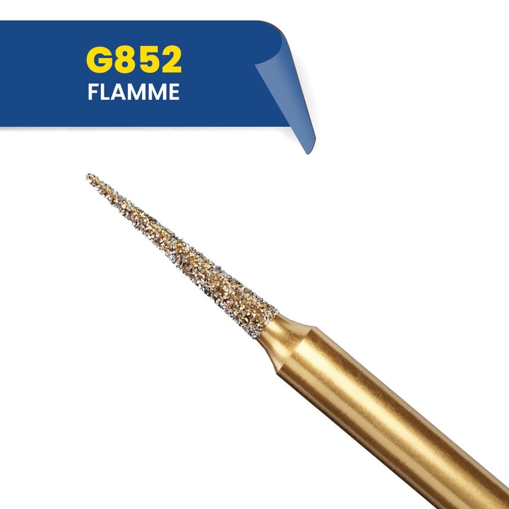 Fraises diamantées Flamme G852 (bte de 5) - Diatech