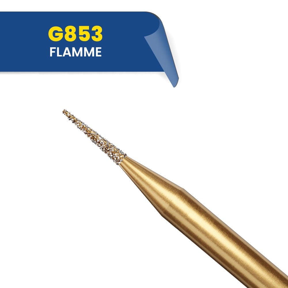 Fraises diamantées Flamme G853 (bte de 5) - Diatech